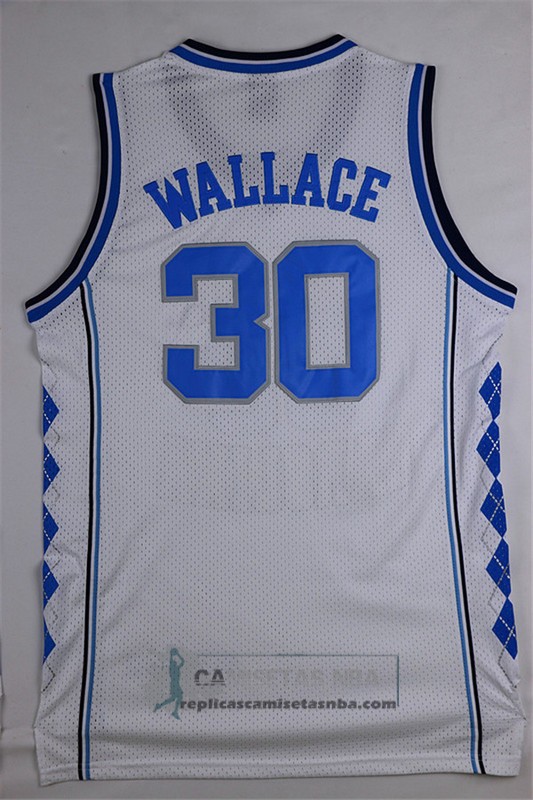 Camiseta NCAA Universidad de Carolina del Norte Wallace Blanco